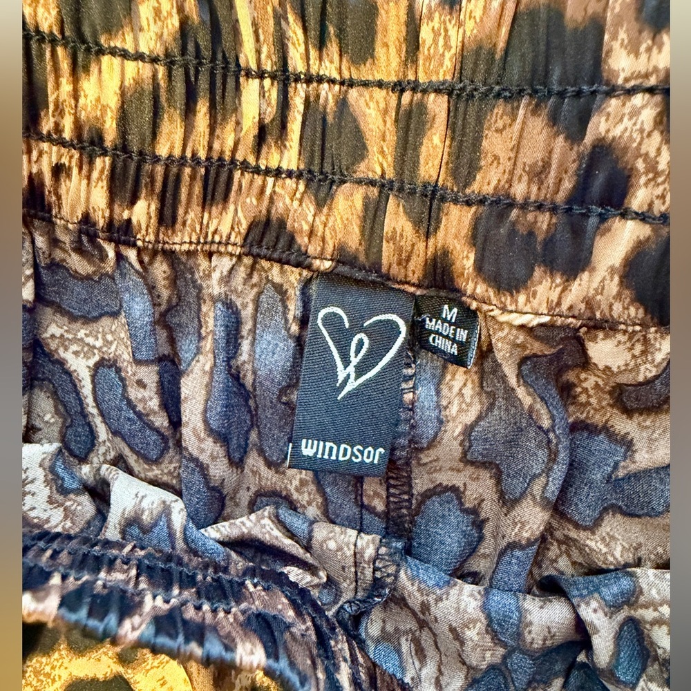 Windsor Leopard Print Palazzo Pants Wide Leg High Rise Flowy Y2K - Picture 6 of 9